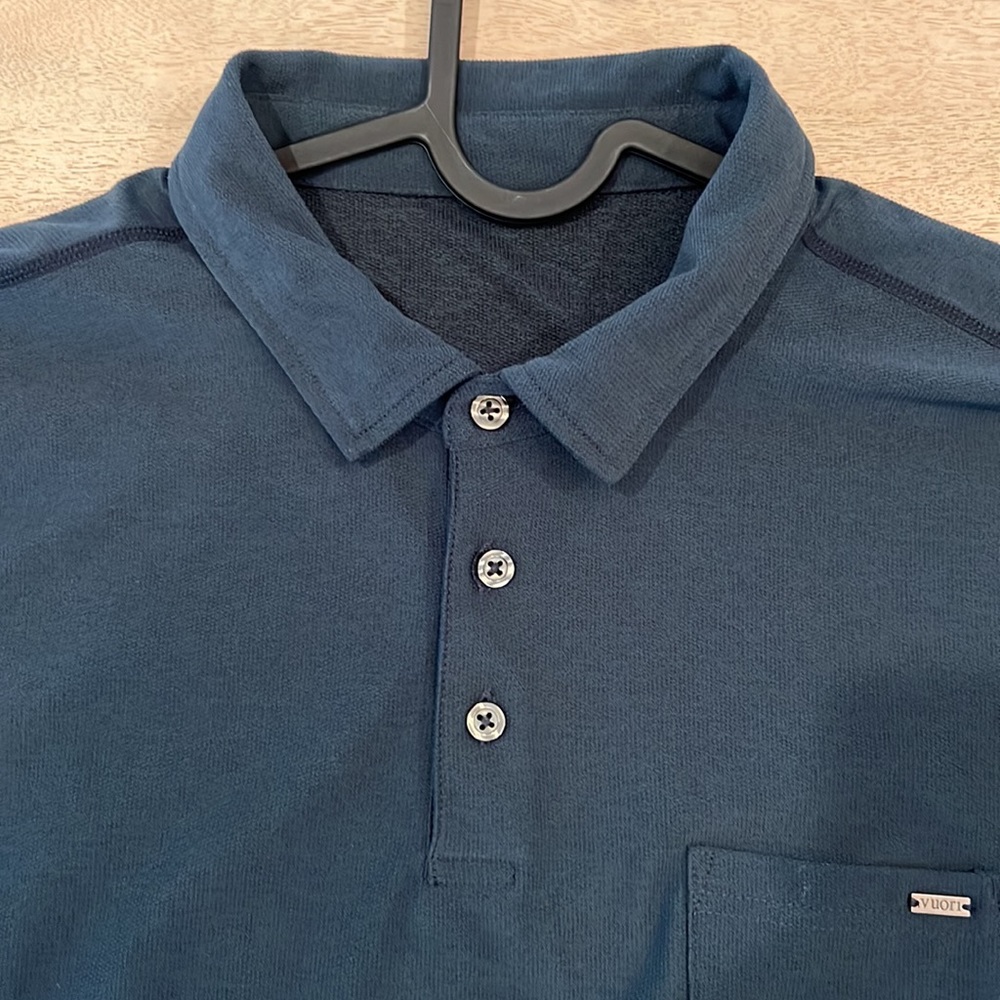 Vuori Ace Polo Navy Performance Men's Medium